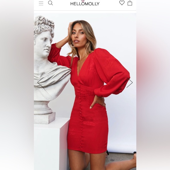 Mini red HELLO Molly dress - Picture 3 of 4